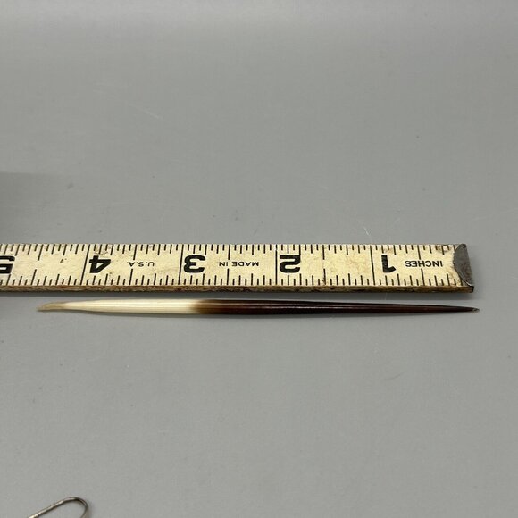 Handmade Porcupine Quill Earrings and Hair Accessory Pick Set - Picture 6 of 7